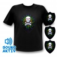 piraten totenkopf hacker chip shirt