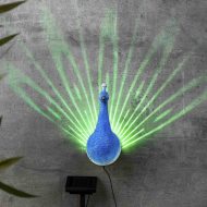 LED solar peacock wall light 20 cm I Solar battery decorative light peacock I Balcony and terrace light peacock wall light