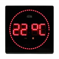 rote  led-uhr mit temperatur Anzeige