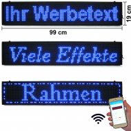LED-Laufschrift 99x19 cm Blau WiFi Innen P10