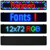 led lauftexte schaufenster rot grün blau weiß lila gelb