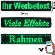 LED-Laufschrift 99x19 cm Grün WiFi Wlan Innen P10