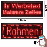 LED-Laufschrift 104x40 cm Rot WiFi Leuchtreklame Innenbereich P10