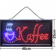LED Schild Kaffee 48x25 cm Leuchtreklame Ladenschild Neon Werbeschild Ladengeschäft Leuchtschild