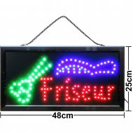 LED Schild Friseur 48x25 cm Leuchtreklame Haarsalon Haircut