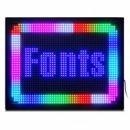 Schaufenster Laufschrift