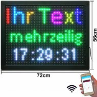 LED-Laufschrift Anzeigetafel 72x56 cm RGB WiFi Innen P13