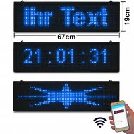 Scrolling LED Message Sign 67x19cm blue