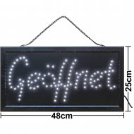 LED sign open white