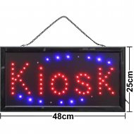 LED Schild Kiosk 48x25 cm mit Beleuchtung Leuchtreklame Kioskschild Werbeschild Innen Tür-Ladenschild Schaufensterschild Licht