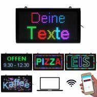 Programmierbares LED-Schild & Laufschrift Display P5 I 36 x 20 cm klein RGB I Innen P5 2048 Pixel Fullcolor I id 202307