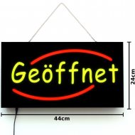 LED Ladenschild Geöffnet Leuchtkasten 44x24cm | 3 Leuchtmodi | Leuchtreklame Schild OFFEN | Schaufensterschild | offen | open