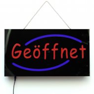 geöffnet ladenschild schaufenster werbung
