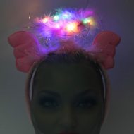 LED Heiligenschein Haarreif Rosa I Engel-Haarreifen mit bunten LEDs für Weihnachten, Fasching , Kostümpartys & Kinderfeste