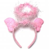 LED Heiligenschein Haarreif Rosa I Engel-Haarreifen mit bunten LEDs für Weihnachten, Fasching , Kostümpartys & Kinderfeste