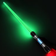 LED Lichtschwert grün 83 cm I Spiezeug-Laserschwert mit Sound & Licht I Weltraum-Krieger Spielzeugwaffe Lichtschwert I Rollenspiel Kinder