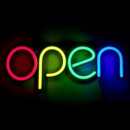 Buntes open Leuchtschild