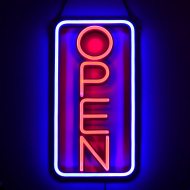 Large & Bright LED Sign Open