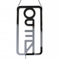 Rückseite neon Openschild hochkant