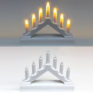 LED-Kerzenbogen Lichterbogen Schwibbogen Weihnachstdekoration batteriebetrieben warmgelbe Kerzen I Kerzenbrücke Deko Kerzenlampe c I Festliche Weihnachtsdeko