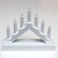 Christmas candles stairs in white