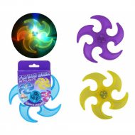 Throwing Star Flying LED Disk ⌀ 15 cm I LED Throwing Toy I Glowing Ninja Disc I Flexible Glowing Throwing Disc