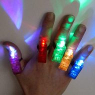 LED-Finger 5er Set I LED-Fingerlicht Partyset I  Fingerlampe Mitgebsel Party