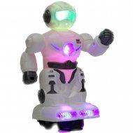 LED toy robot with sound 19 cm I battle sounds I action figure I change direction when touched I electronic children's toy