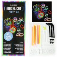 Knicklichter Party Set 46 Teile Glow Stick Leuchtohrringe Leuchtbrillen Armband Leuchtball Party Spaß