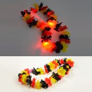 Deutschland LED-Hawaiikette I  Blinkende Blumen Fan-Kette I Europameisterschaft & Weltmeisterschaft Fußball deutsche Nationalmanschaft Fanartikel I  Karnevals-Party Halschmuck