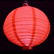 Atmospheric light for party decoration: colorful LED lanterns as practical decoration for the garden, balcony and terrace