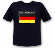 Leuchtendes Deutschland T-Shirt Flagge Fanshirt mit 8 Leuchtmodi