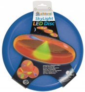 Skylight LED-Disc Wurfscheibe leuchtet & blinkt multicolor I Leuchtende Wurfscheibe in Blau I Alldoro