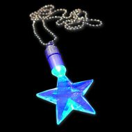 Necklace chain Star I blinking jewelry I blue blinking fashion chain light | Small gift