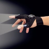 Gloves with integrated LED light