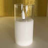 High-quality & elegant LED candle in a glass  5 x 10 cm