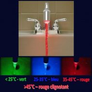 LED-Wasserhahnaufsatz I LED Wasserhahn mit Dynamo I Temperaturkontrolle I leuchtet farbig