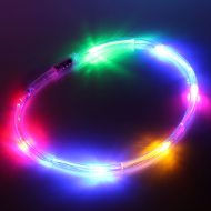 Halskette Mini LED-Lichterschlauch Umhänger mit Lauflicht Effekt I batteriebetrieben erweiterbar I Leuchtkostüm I Mottoparty I LED Dekoratio