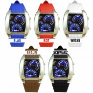 LED-Watch Tachometer Watch Silver
