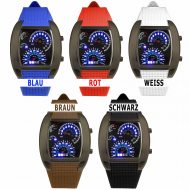 LED Tachometer Watch anthrazit