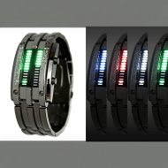 Twin Display LED Wrist Watch Silvergray