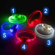 LED-Armband Glitter-Leuchtarmband kürzbar Kinder & Erwachsene