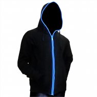 LED-Hoodie blau Kapuzenpullover leuchtende Kleidung