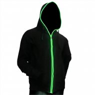 LED-Hoodie grün Leuchtjacke leuchtende Kleidung