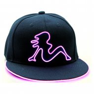 LED-Cap Leuchtendes Sexy Girl Festival Snapback Cap Schirmmütze Kopfbedeckung