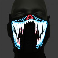 Leuchtende Monstermaske I Karenval & Fasching LED Maske Kostüm Erwachsene 2024 I Gruselige Halloweenmaske Männer-Maske Frauenmasken Kinder