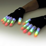 led-handschuhe mit blauen roten und grünen leds