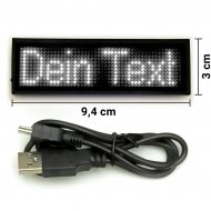 USB LED-Schild Laufschrift weiß 12 x 48 Pixel