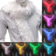 White multicolor LED scarf
