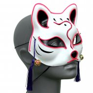 glowing fox mask partymask